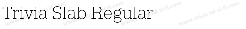 Trivia Slab Regular字体转换